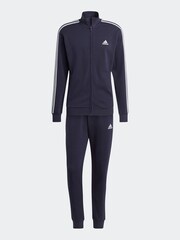adidas Navy Sportswear Basic 3-Stripes French Terry Tracksuit - Image 7 of 9