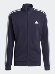 adidas Navy Sportswear Basic 3-Stripes French Terry Tracksuit - Image 8 of 9