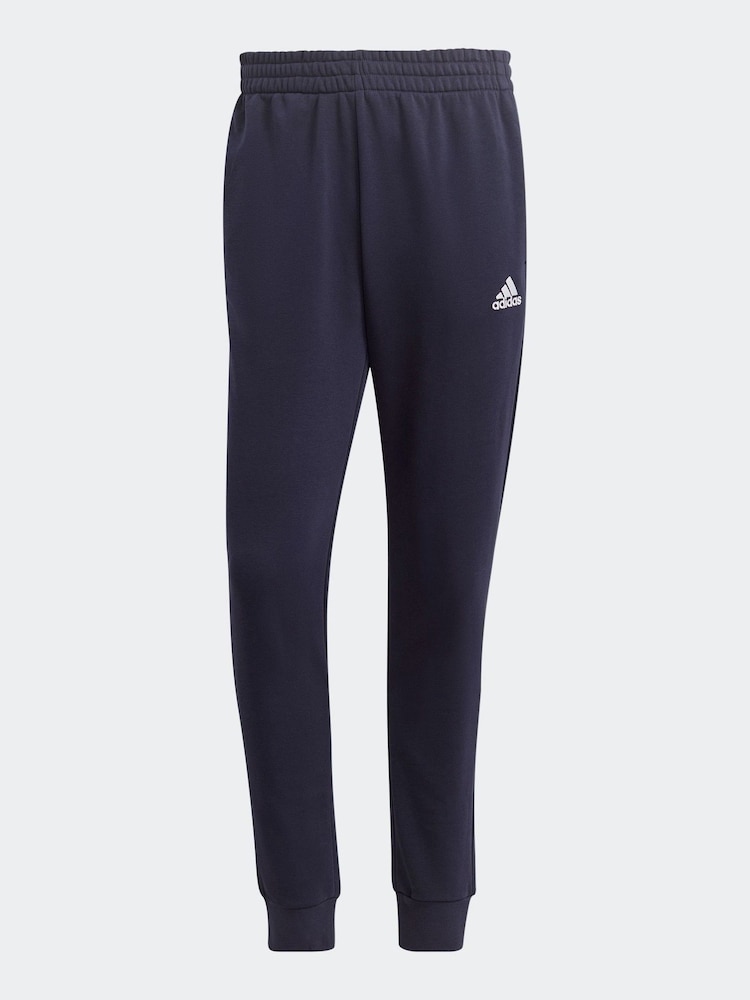 adidas Navy Sportswear Basic 3-Stripes French Terry Tracksuit - Image 9 of 9