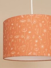 Little Dutch Rust Orange Wildflowers Pendant Light - Image 1 of 2