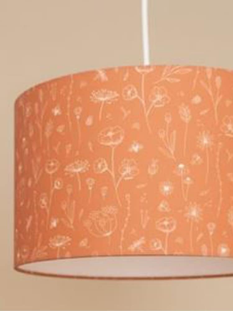 Little Dutch Rust Orange Wildflowers Pendant Light - Image 1 of 2