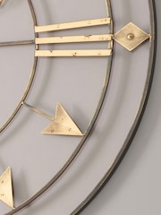 Pacific Antique Grey And Gold Metal Large Round Wall - Image 3 of 4
