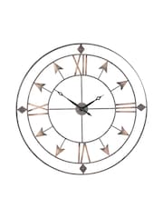 Pacific Antique Grey And Gold Metal Large Round Wall - Image 4 of 4