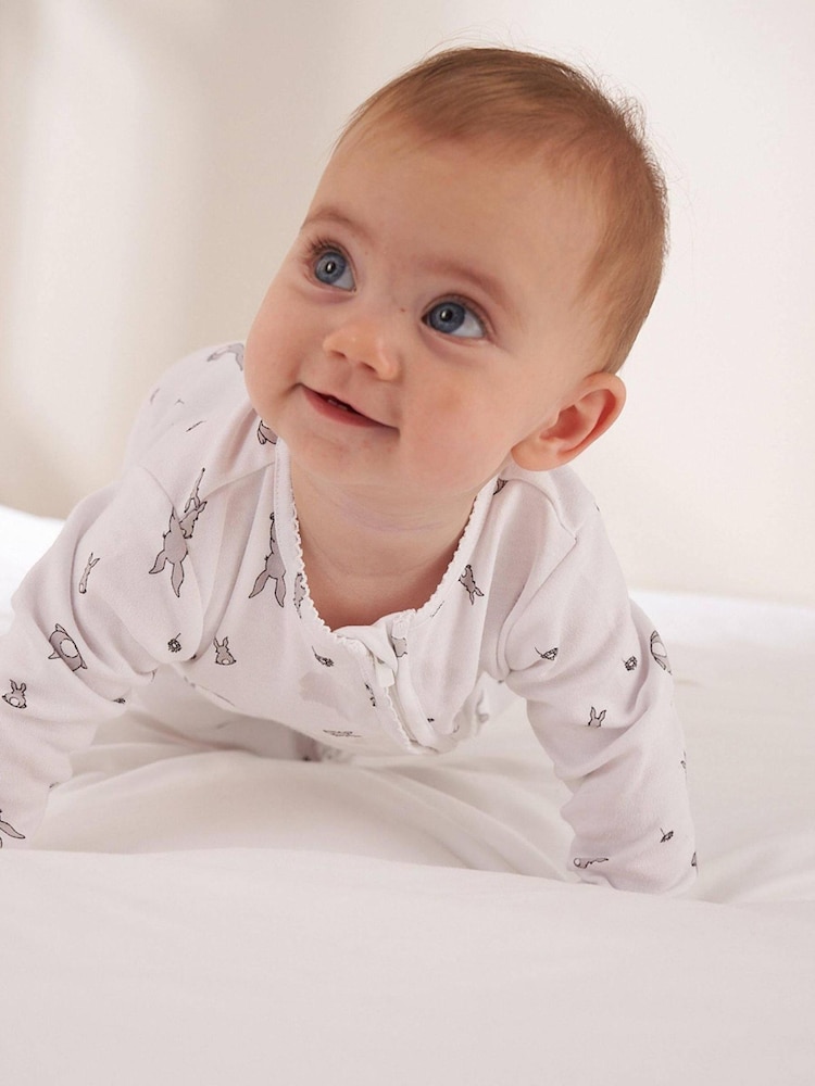 Truly White Bunny Babygrow Without Collar - Image 1 of 3