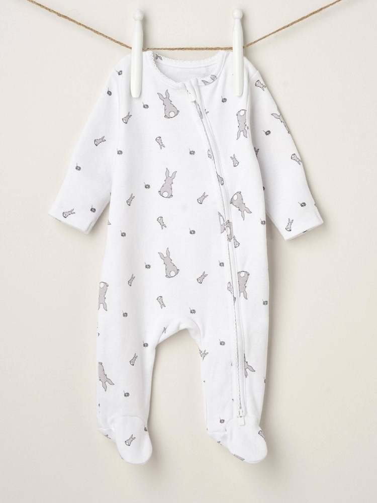Truly White Bunny Babygrow Without Collar - Image 3 of 3