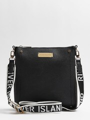 River Island Clean Structured Black Messenger - Image 1 of 5