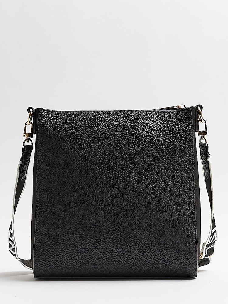 River Island Clean Structured Black Messenger - Image 2 of 5 River Island Clean Structured Black Messenger - Image 2 of 5