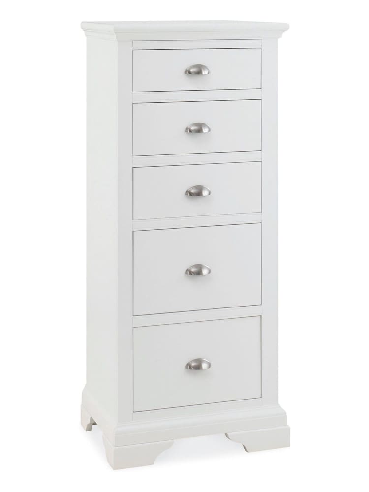 Bentley Designs White Hampstead 5 Drawer Tall Chest - Image 1 of 2