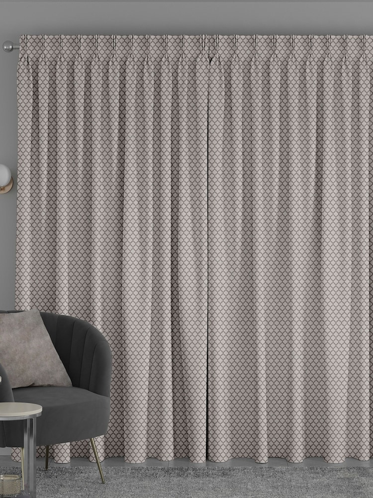 Silver Bramhall Made To Measure Curtains - Image 2 of 9