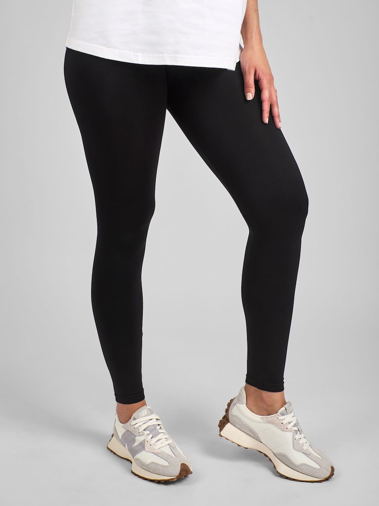 JoJo Maman Bébé Black Support Maternity Leggings - Image 3 of 5