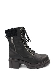 Blowfish Malibu Womens Black Curfew Combat Boots - Image 1 of 3