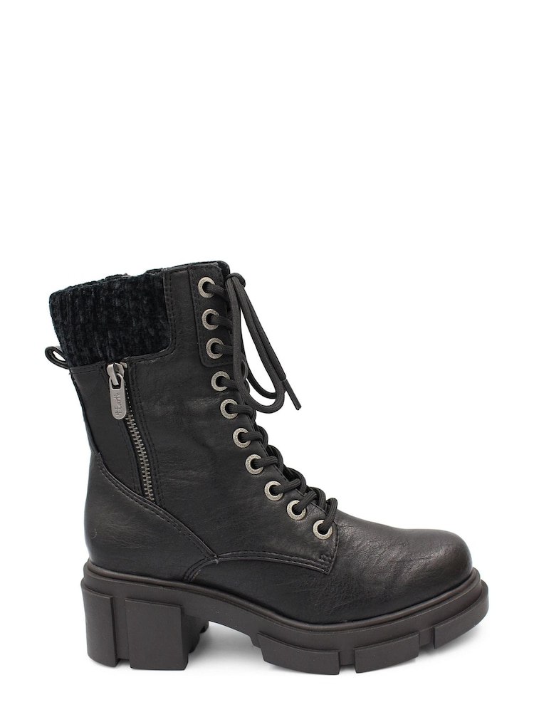 Blowfish Malibu Womens Black Curfew Combat Boots - Image 1 of 3
