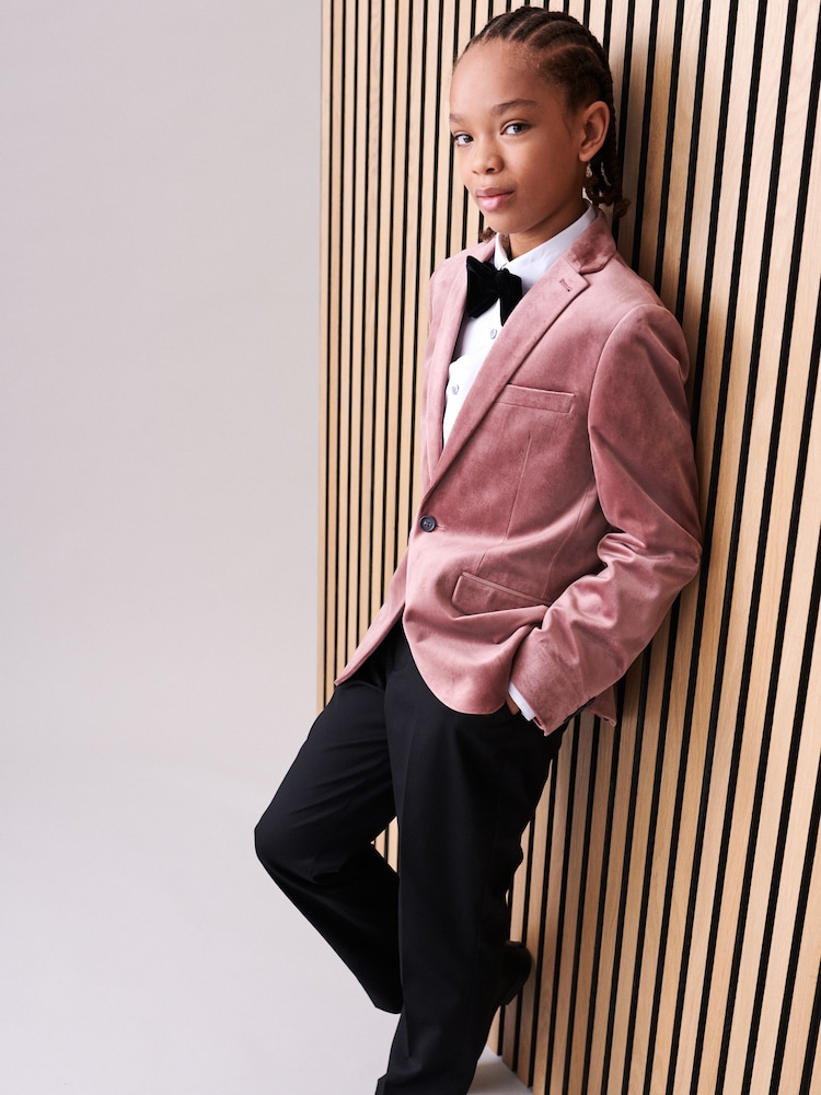 Pink Velvet Jacket (3-16yrs) - Image 2 of 8