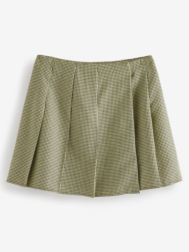 Yellow/Black Dogtooth Check Mini Skirt - Image 3 of 3