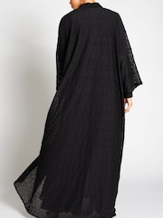 Aab Black Lattice Geo Print Kimono - Image 3 of 5