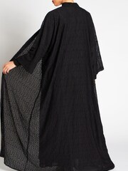 Aab Black Lattice Geo Print Kimono - Image 5 of 5
