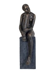 Libra Interiors Bronze Thinking Lady Oversized Sculpture - Image 2 of 4