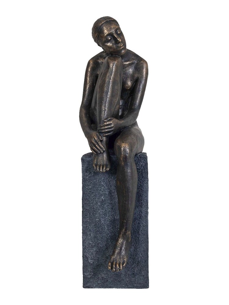 Libra Interiors Bronze Thinking Lady Oversized Sculpture - Image 2 of 4
