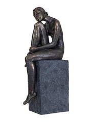 Libra Interiors Bronze Thinking Lady Oversized Sculpture - Image 3 of 4