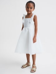 Reiss Ivory Selena Tulle Strappy Occasion Dress - Image 1 of 6