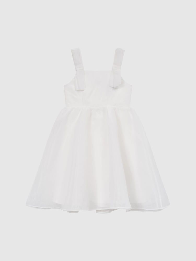Reiss Ivory Selena Tulle Strappy Occasion Dress - Image 2 of 6
