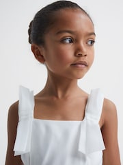 Reiss Ivory Selena Tulle Strappy Occasion Dress - Image 4 of 6