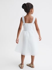 Reiss Ivory Selena Tulle Strappy Occasion Dress - Image 5 of 6