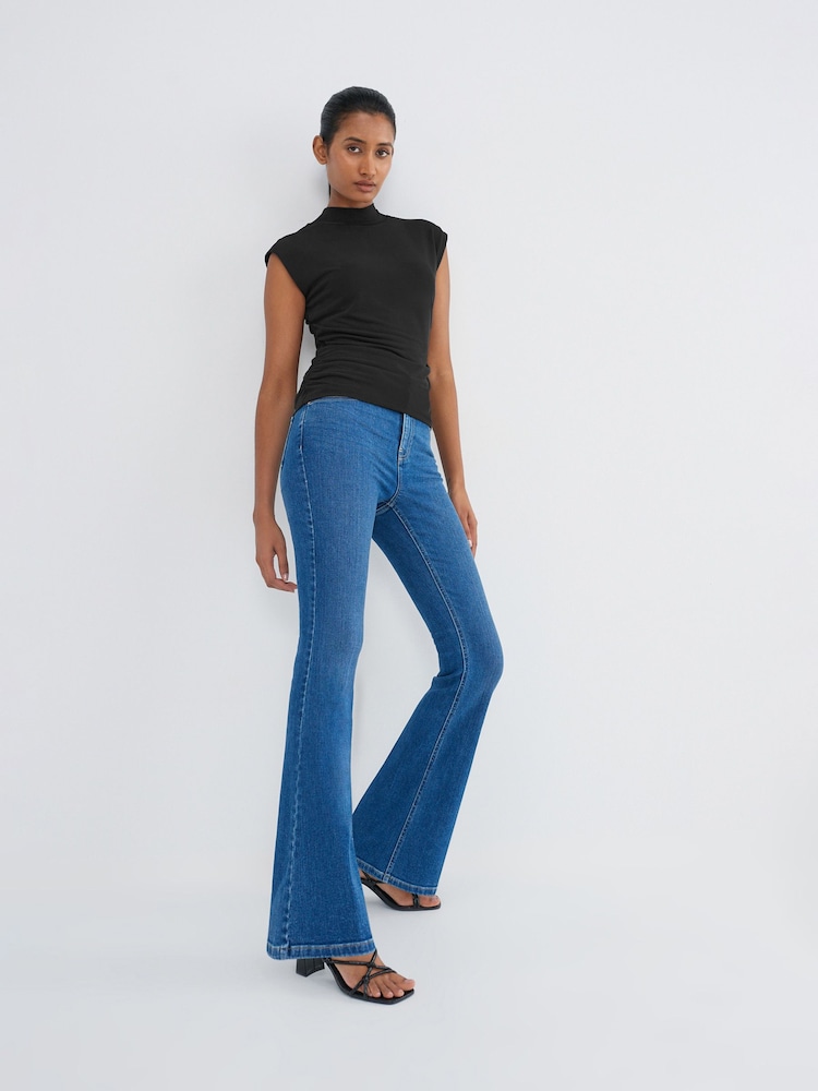 Black Sleeveless High Neck Top - Image 2 of 6