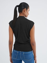 Black Sleeveless High Neck Top - Image 3 of 6