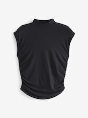 Black Sleeveless High Neck Top - Image 5 of 6