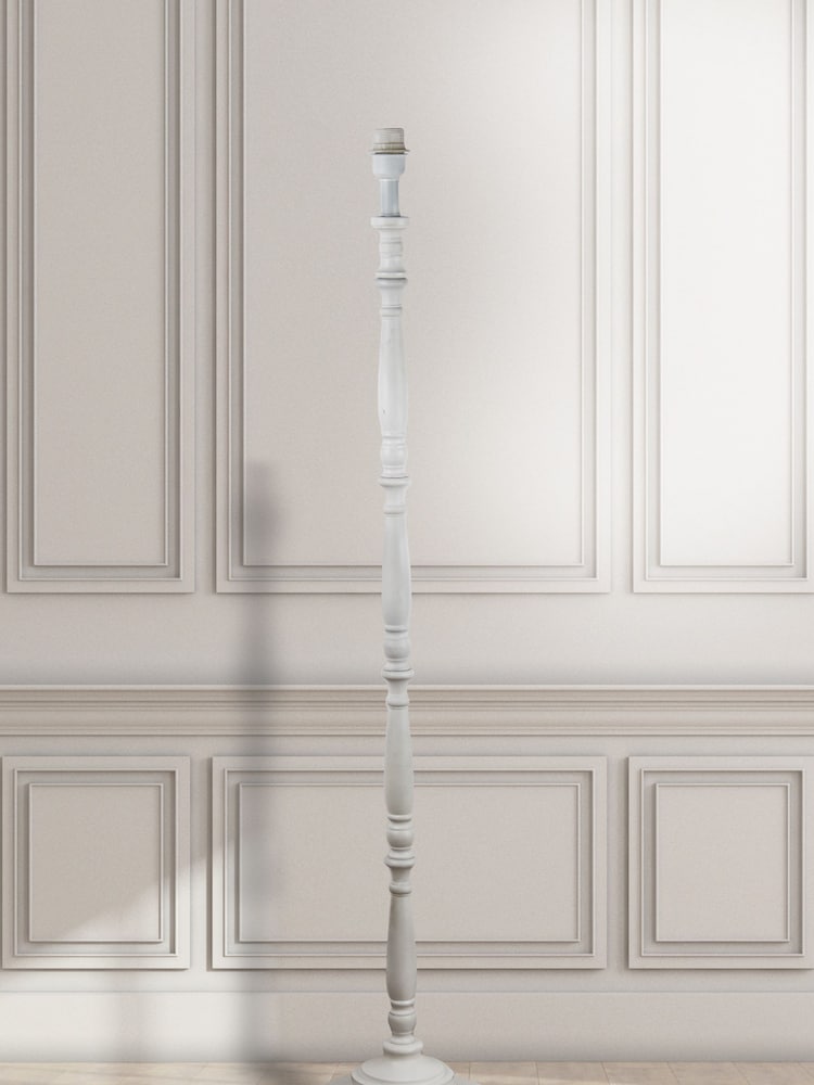 Searchlight White Lumi Candlestick Floor Lamp Base - Image 1 of 4