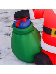 Homcom Red Outdoor 4ft Inflatable Santa Decoration - Image 3 of 5
