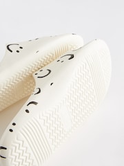 Cream Smiley Face Lightweight Sliders - Image 5 of 5
