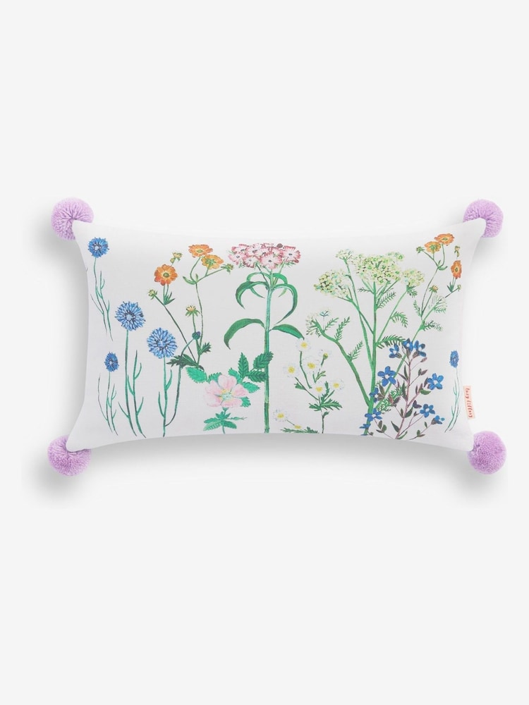 Lucy Tiffney Floral Foxglove Cushion - Image 3 of 5
