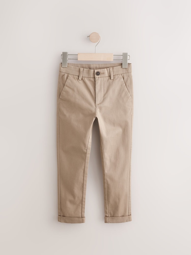 Stone Skinny Fit Stretch Chino Trousers (3-17yrs) - Image 4 of 7