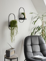Set of 2 Black Wall Shelves - Image 2 of 7