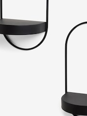 Set of 2 Black Wall Shelves - Image 6 of 7