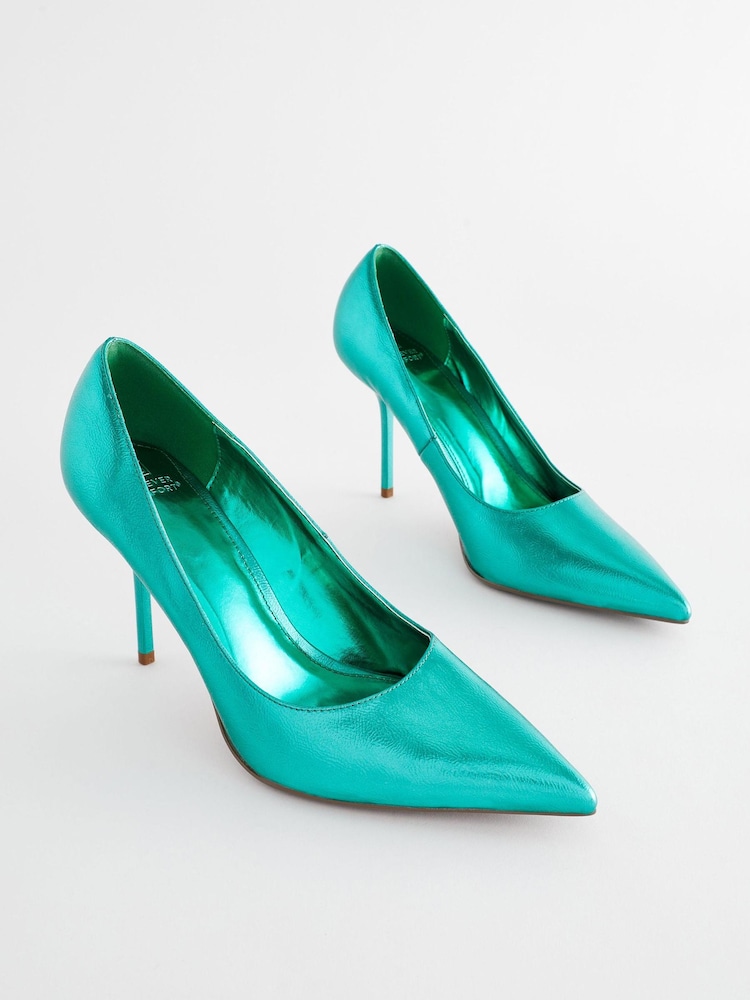 Aqua - Forever Comfort® Pumps mit Absatz, Metallic - Bild 1 von 4 Aqua - Forever Comfort® Pumps mit Absatz, Metallic - Bild 1 von 4