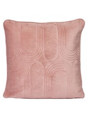 Chapter B Pink Curved Plush Velvet Cushion - Image 3 of 5