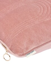 Chapter B Pink Curved Plush Velvet Cushion - Image 4 of 5