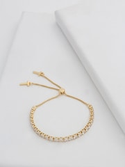 Ted Baker Gold Tone MELRAH: Crystal Adjustable Tennis Bracelet For Women - Image 1 of 8