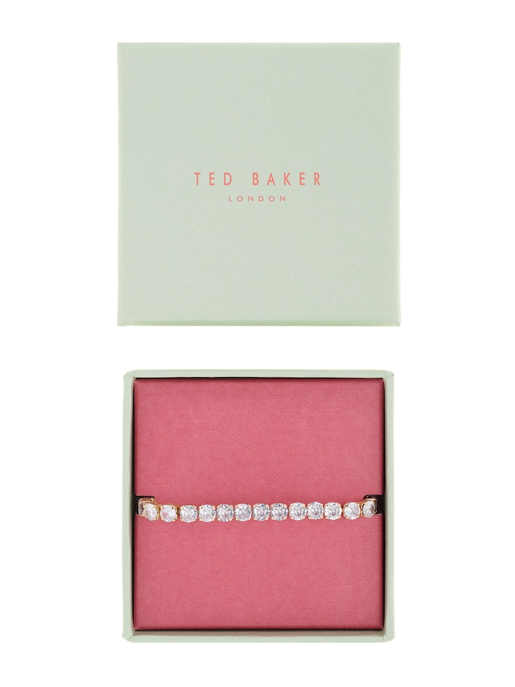 Ted Baker Gold Tone MELRAH: Crystal Adjustable Tennis Bracelet For Women - Image 4 of 8