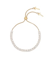 Ted Baker Gold Tone MELRAH: Crystal Adjustable Tennis Bracelet For Women - Image 7 of 8