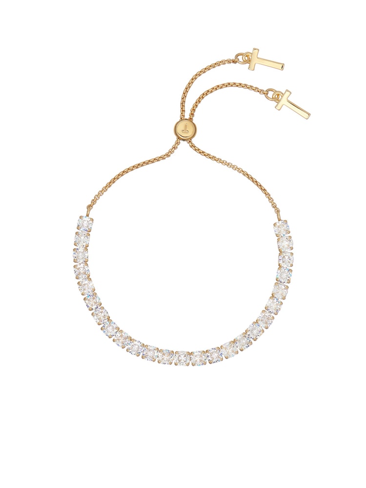Ted Baker Gold Tone MELRAH: Crystal Adjustable Tennis Bracelet For Women - Image 7 of 8