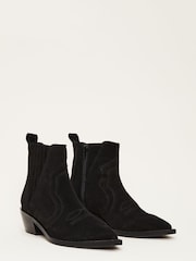 Phase Eight  Stitch Detail Black Boots - Image 2 of 7