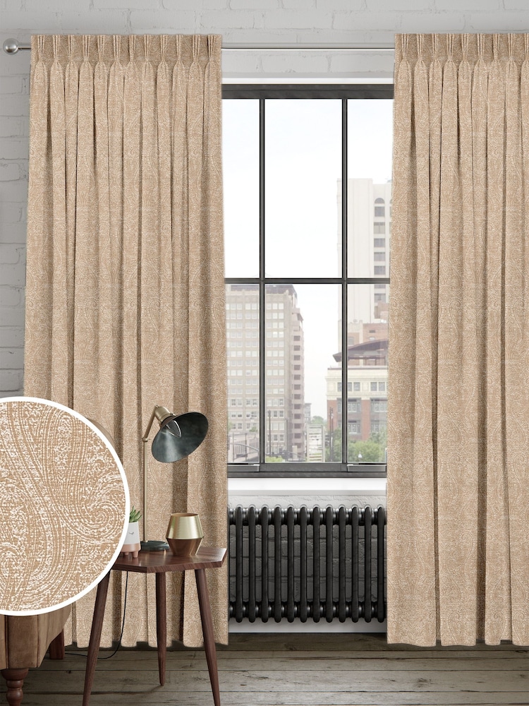 Natural Elias Made To Measure Curtains - Image 1 of 9
