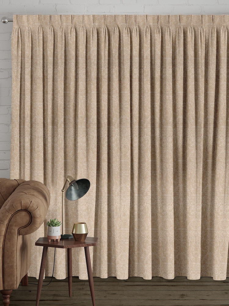 Natural Elias Made To Measure Curtains - Image 2 of 9