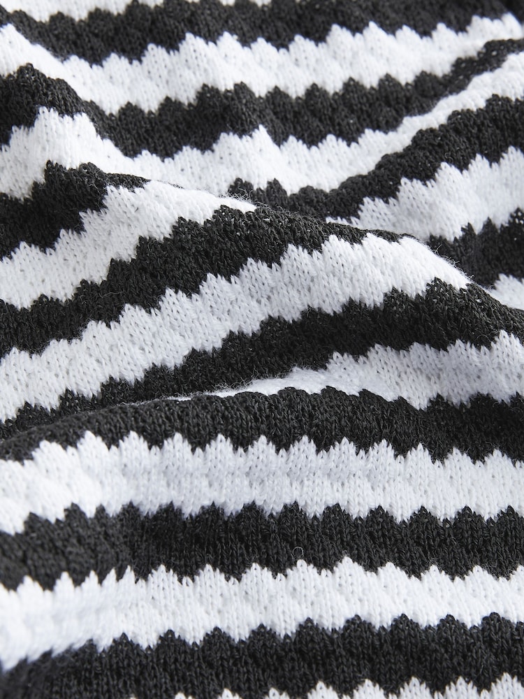 Monochrome Crochet Slim Trousers - Image 6 of 6