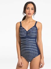 JoJo Maman Bébé Navy Postnatal Support and Nursing Swimsuit - Image 1 of 6