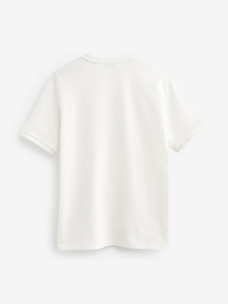 White Textured T-Shirt - Image 2 of 8